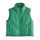 thumbnail image 1 of Gibobby Chalecos de mujer de vestir, Chaleco Acolchado para Mujer, Cuello de pie, Ligero, con Cierre(Verde,CH), 1 of 2