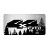 Jeep 4X4 Ever Forrest Sillhouette Graphic Brush Special Aluminum Metal License Plate