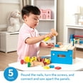 thumbnail image 2 of Melissa & Doug Hammer and Saw Tool Bench - Wooden Building Set (32 pcs), 2 of 9