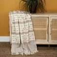 thumbnail image 2 of HomeStock Sophisticated Simplicity Transitional Handloomed 52" x 67" Cotton Throw Blanket for All Living Spaces-Color:Brown, 2 of 10