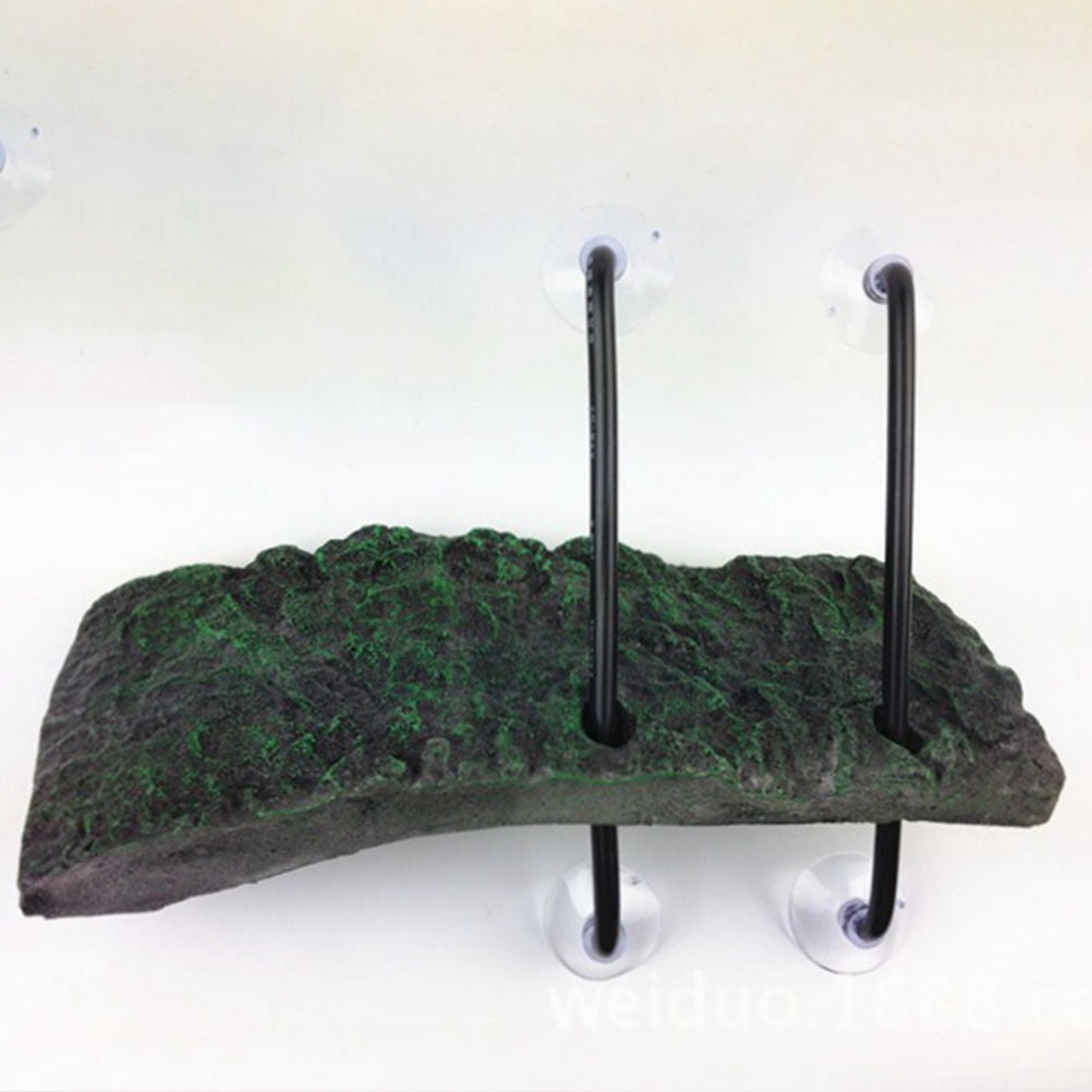 FOMIYES 1Set Turtle Basking Platform Green Polystyrene Foam Reptile Tank Decor