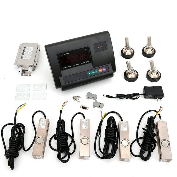 Miumaeov 2.5T Weighing Indicator 5000lbs High Precision Indicating Floor Scale Waterproof for Aquaculture Logistics Agriculture