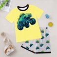 thumbnail image 2 of HCNTES Toddler Boy Pajamas Summer Pjs for Boys Short Sets Kids Sleepwear Cartoon Car Truck Jammies Baby Boy Clothes 2T 3T 4T 5T 6T 7T 8T, 2 of 5