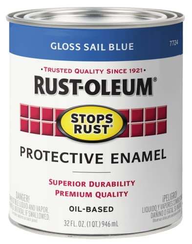 Rust-Oleum 7724-502 Qt. Sail Blue Stops Rust Enamel