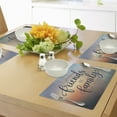 thumbnail image 4 of Ambesonne Saying Place Mats Set of 4, Friends are Family BFF, Standard Size, Dark Blue Yellow Peach, 4 of 6