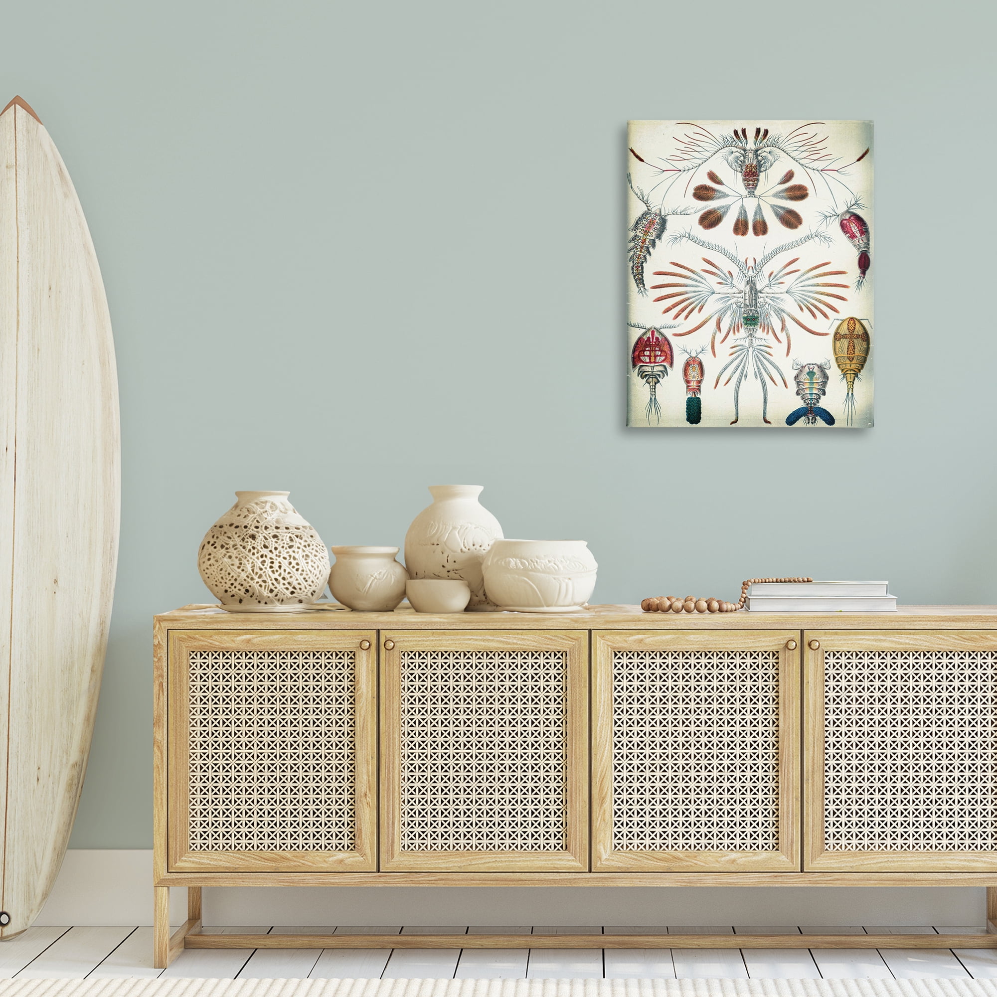 Stupell Industries Vintage Crustacean Diagram STEM Painting Wrapped Canvas Art Print Wall Art, 24 x 30