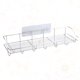 thumbnail image 3 of Estante de almacenamiento de acero inoxidable sin perforaciones para cocina, estante de pared, organizador con 6 ganchos (estante de almacenamiento + adhesivo)., 3 of 6