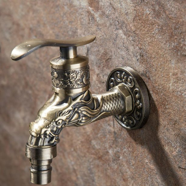 Grifo shamjiam de Lavadora Montaje en Pared Bronce