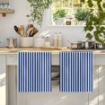 thumbnail image 4 of Dark Blue Striped Kitchen Towels Set of 3, Modern Beige Geometric Country Absorbent Dish Towels for Kitchen, Microfiber Hand Towel, Quick Drying Tea Towel for Cleaning Decorative Dishcloths, 4 of 7
