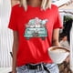 thumbnail image 1 of Puntoco moda mujer casual Pascua cuello redondo blusa estampada manga corta camiseta verano tops Puntoco Puntoco-7272, 1 of 6
