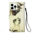 thumbnail image 6 of Case for iPhone 13 Pro, Folding Flip Leather Wallet Shockproof Protective Cover with Card Slots Kickstand Magnetic Closure Cute Girls Women Cover,Cat, 6 of 6
