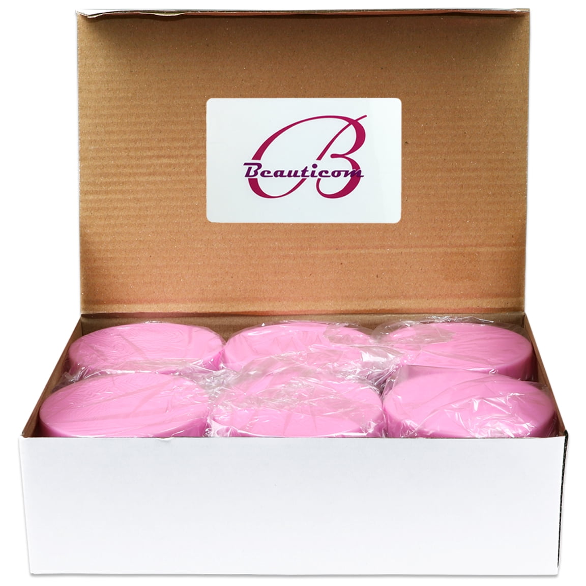 Beauticom 12 Jars High Quality 120 gram/ml 4 Oz Thick Acrylic Sample Container Jars - BPA Free (Pink)