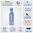 thumbnail image 5 of Coldest Sports Water Bottle - Straw Lid Bottle with Handle Leak Proof, Vacuum Insulated Stainless Steel, Double Walled, Thermo Mug, Tumbler (21 oz, Galactic Blue Glitter), 5 of 8