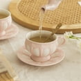 thumbnail image 3 of Taza de café con relieve Vintage, juego de té de cerámica for el té de la tarde, exquisita taza de café de porcelana de hueso, 3 of 3