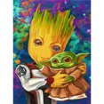 thumbnail image 2 of Cuadros Decorativos 5D DIY Diamond Painting Kits Groot Full Round Drill Wall Decor Art Crafts Mosaico Tmvgtek embutido en tela, 2 of 9