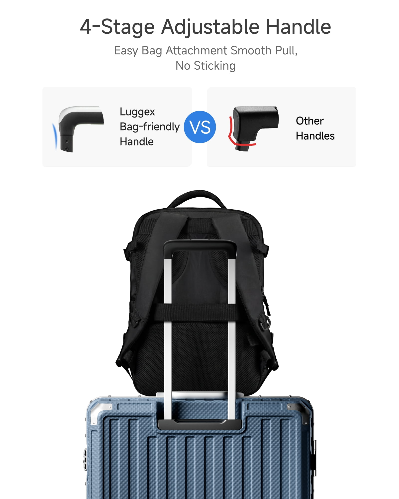 28" Large Checked Zipperless Aluminum Polycarbonate Luggage, Blue, ZX-Core