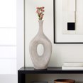 thumbnail image 2 of Decorative Open Cut Ceramic Vase for Living Room Decor - Ideal Home Decor Accents for Bedroom, Office Desk, and Table Centerpiece - Modern Flower Vase for Shelf and House - 19", Silver & Metallic, 2 of 12