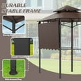thumbnail image 6 of Magic Union 8'X8' Grill Gazebo Canopy - Heavy Duty Steel Frame, Double Tiered Grill Canopy for Outdoor Grill W/Shelves, Ceiling Hooks and Ground Stakes, Patio Canopy Tent BBQ Gazebo for Backyard, 6 of 9