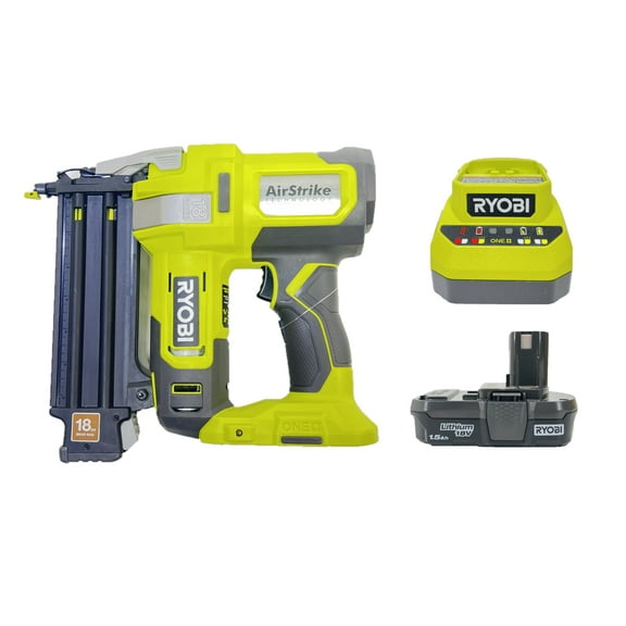 RYOBI 18V ONE  AirStrike 18GA Brad Nailer Kit (Bulk Packaged) P321K