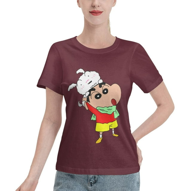 Women's Basic Short Sleeve T-Shirt Crayon Shin Chan