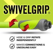 Flexzilla SwivelGrip Garden Hose 5/8 in. x 75 ft., Lightweight All-Weather Water Hose, Durable and Flexible, Leak-Free Connections, ZillaGreen
