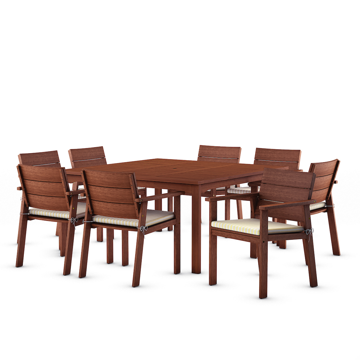 Nelson 9-Piece Square Patio Dining Set, Solid Wood 100% FSC Certified - image 2 of 8