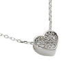 thumbnail image 2 of Collar de Mujer LuckyLy, Dije de Corazón con Baño de Oro 14k o Color Plata y Zirconia Cúbica, Modelo Melody plateado UNITALLA, 2 of 6