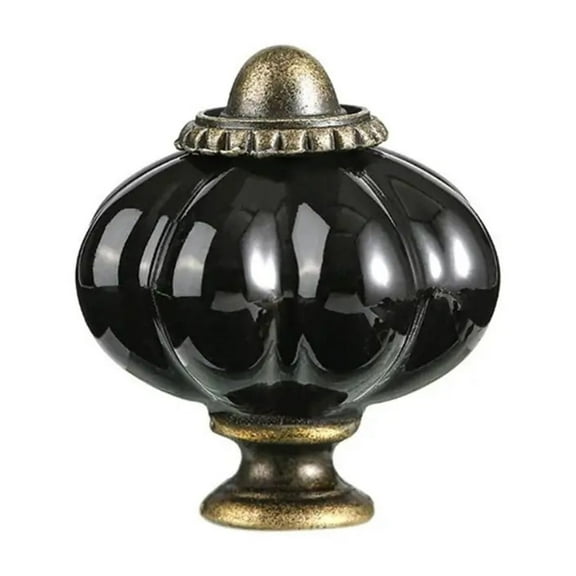 Simple Single Hole Ceramic Pumpkin Handle Round Vintage Door Pull Handles Drawer Knobs Wine Cabinet