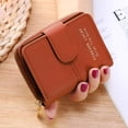 thumbnail image 1 of LEEYNEER Black New Women‘S Wallet Short Solid Color Card Holder Wallet Button Zipper Coin Purse, 1 of 6