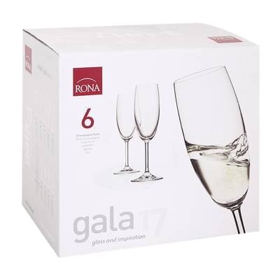 Set de Copas Rona Flauta de 250 ml 6 Piezas