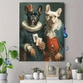 thumbnail image 4 of French Bulldog Playing Poker Canvas Print, Funny Pet Modern Home Bedroom Living Room Cafe Wall Decor Art, 4 of 8