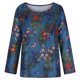 thumbnail image 4 of Blusa de manga larga con estampado de cuello redondo informal para mujer a la moda, Tops de otoño Fridja bvmnju1374, 4 of 8