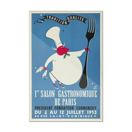 1er Salon Gastronomique De Paris Vintage Poster Artist Mara