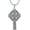 B, variant on Irish Celtic Knot Cross Necklace for Men Sterling Silver Irish Catholic Celtic Knot Cross Pendant Necklace for Women with 2.5mm 24"+2" Stainless Steel Round Box Chain Jewelry for Men & Women