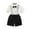 Black, variant on CYRBOKO Toddler Boys Dressy Outfit Sets, Cotton 4 Pieces Gentleman School Shirt&Tie Suit Suspender Outfit White Size 10-12 T