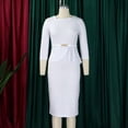thumbnail image 3 of Womens 60s Classy Wear to Work Slim Business Office Bodycon Pencil Sheath Dress, 3 of 8