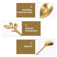 thumbnail image 2 of Shisuyan Leaf Shape Spoons Golden 6Pcs 4.7X1X0.1In Stainless Steel, 2 of 8
