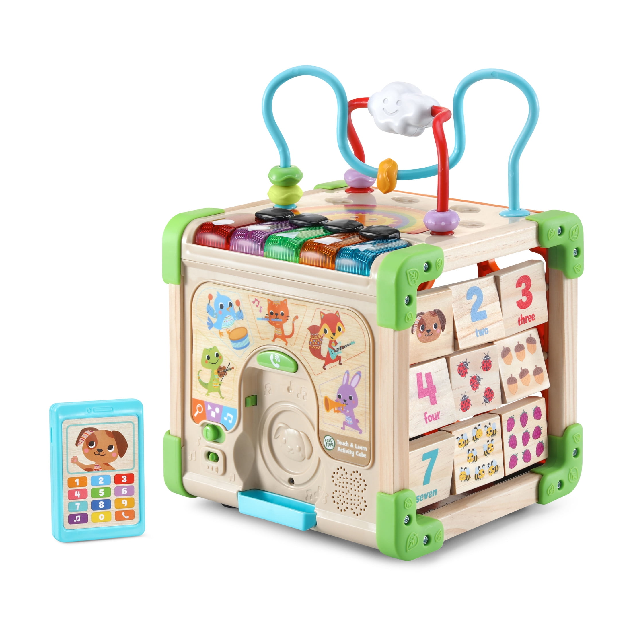 LeapFrog Touch & Learn Wooden Activity Cube - FSC 100% Plastic