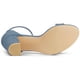 thumbnail image 5 of Sandalias de Tacón Alto para Mujer Zapatilla Con Punta Abierta correa de tobillo Neblina azul 38, 5 of 5