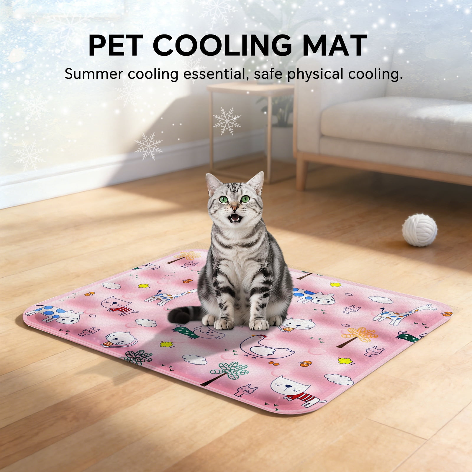 Pet Cooling Mat, Instant Cool Gel Pad for Dogs & Cats, Summer Instant Chill No Refrigeration, Portable Reusable Sleeping Bed (60*90cm/23.62*35.43in)