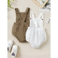 thumbnail image 4 of Mikrdoo Infant Summer Sleeveless Romper 2-Pack Baby Onesies Snap Closure Jumpsuits Neutral Baby Clothes，12-18 Months, 4 of 9