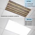 thumbnail image 4 of Black Golden Striped Fluorescent Light Covers, Luxury Farmhouse Stripes Magnetic Light Covers for Ceiling Lights, Fluorescent Ceiling Shade Filters for Classroom Bedroom Office 4x2Ft x 3PCS, 4 of 8