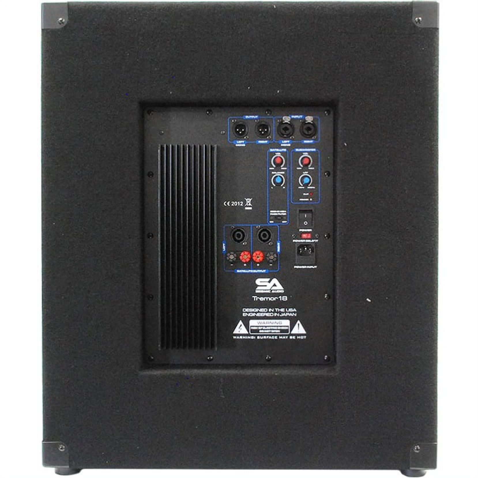 Seismic Audio Tremor 18 Subwoofer System, 500 W RMS, Black - image 3 of 6