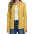 thumbnail image 1 of FAIWAD Cardigan à Manches Longues pour Femmes Col Rond Boutonné Pull Tricoté Classique Couleur Unie, 1 of 2