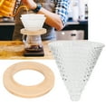 thumbnail image 4 of Coffee Filter Dripper Reusable Glass Wood Coffee Pot Funnel Brewer Accessories For Home Kitchen Office Baristas, 4 of 7