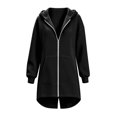 thumbnail image 5 of Shadoumai Long Hoodies for Girls Cute Fashion Long Sleeve Oversized Zip up Hooded Kids Sweatshirt Trendy School Preppy Clothes, 5 of 7