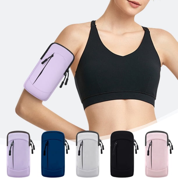 Bolsa para el brazo del teléfono para correr | Brazalete móvil universal para correr, gimnasio, deporte | Correa ajustable para brazos de 8-16 pulgadas | Se adapta a teléfonos de hasta 7 pulgadas |