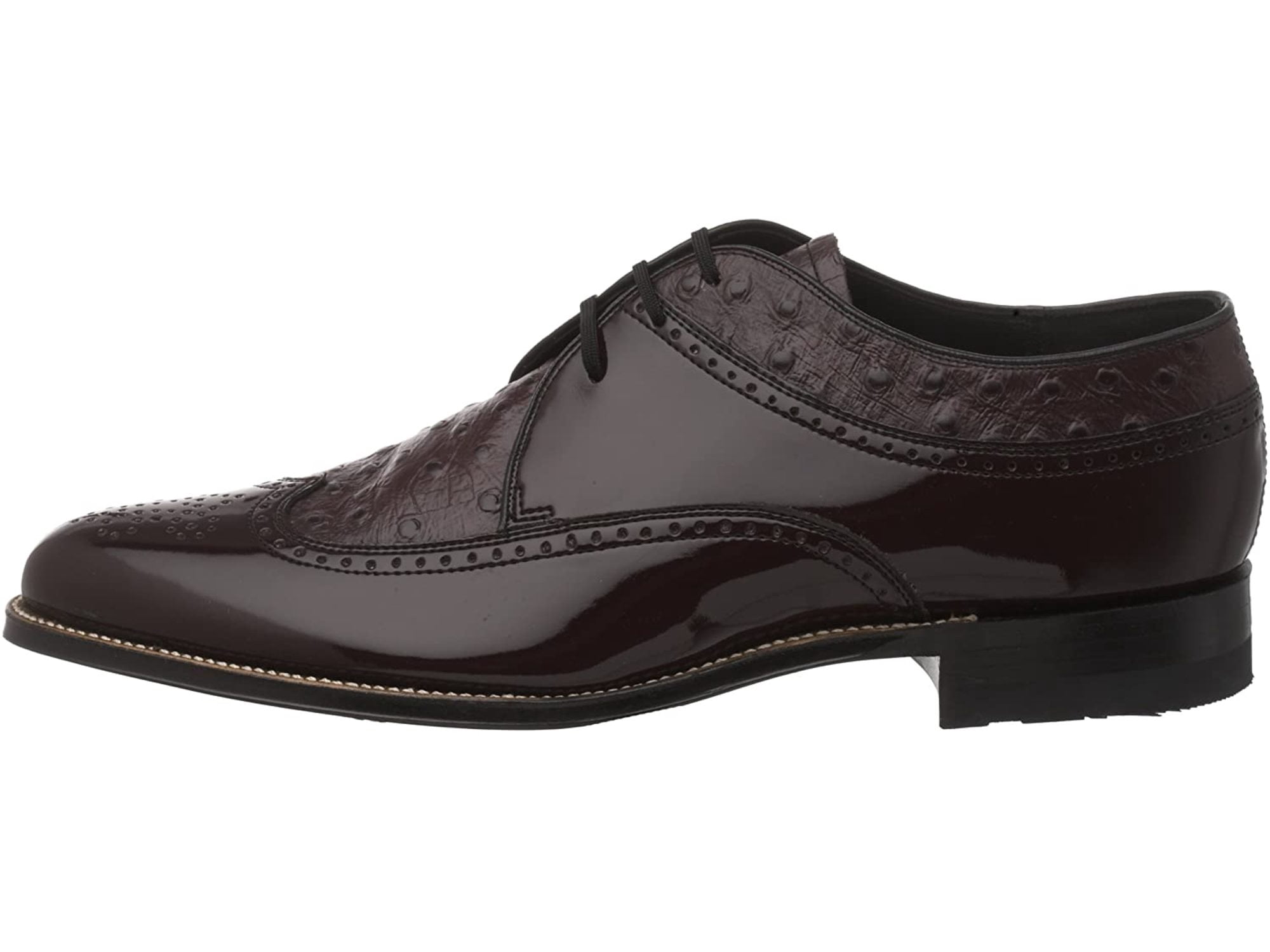 Stacy Adams Dayton Ostrich Men's Oxford - Burgundy Size 9