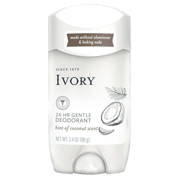 Ivory Deodorant, Hint of Coconut, Made without Aluminum and Baking Soda