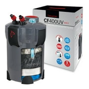 Aquatop Canister Filter 4 Stage UV, 370GPH Super Quiet Vortex Easy Prime for Aquariums up to 125 Gal, all media included, CF400 UV MKII